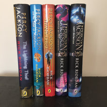 The Percy Jackson series. All 5 books all UK 1st editions: ‘The Lightning Thief’ ‘Sea Monsters’’Titans Curse’ ‘Battle of the Labyrinth’ & ‘The Last Olympian’