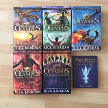 The Heroes of Olympus series, featuring Percy Jackson. All 5 books all UK 1st editions: “The Lost Hero’ ‘The Son of Neptune’ ‘The Mark of Athena’’The House of Hades’ & ‘The Blood of Olympus’  Plus the guide ‘The Demigod Files’