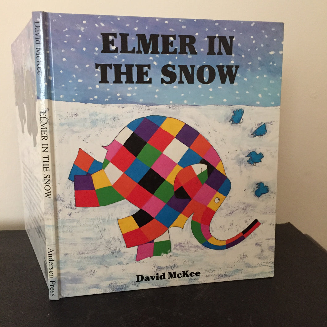 Elmer in the Snow (signed with Elmer doodle)